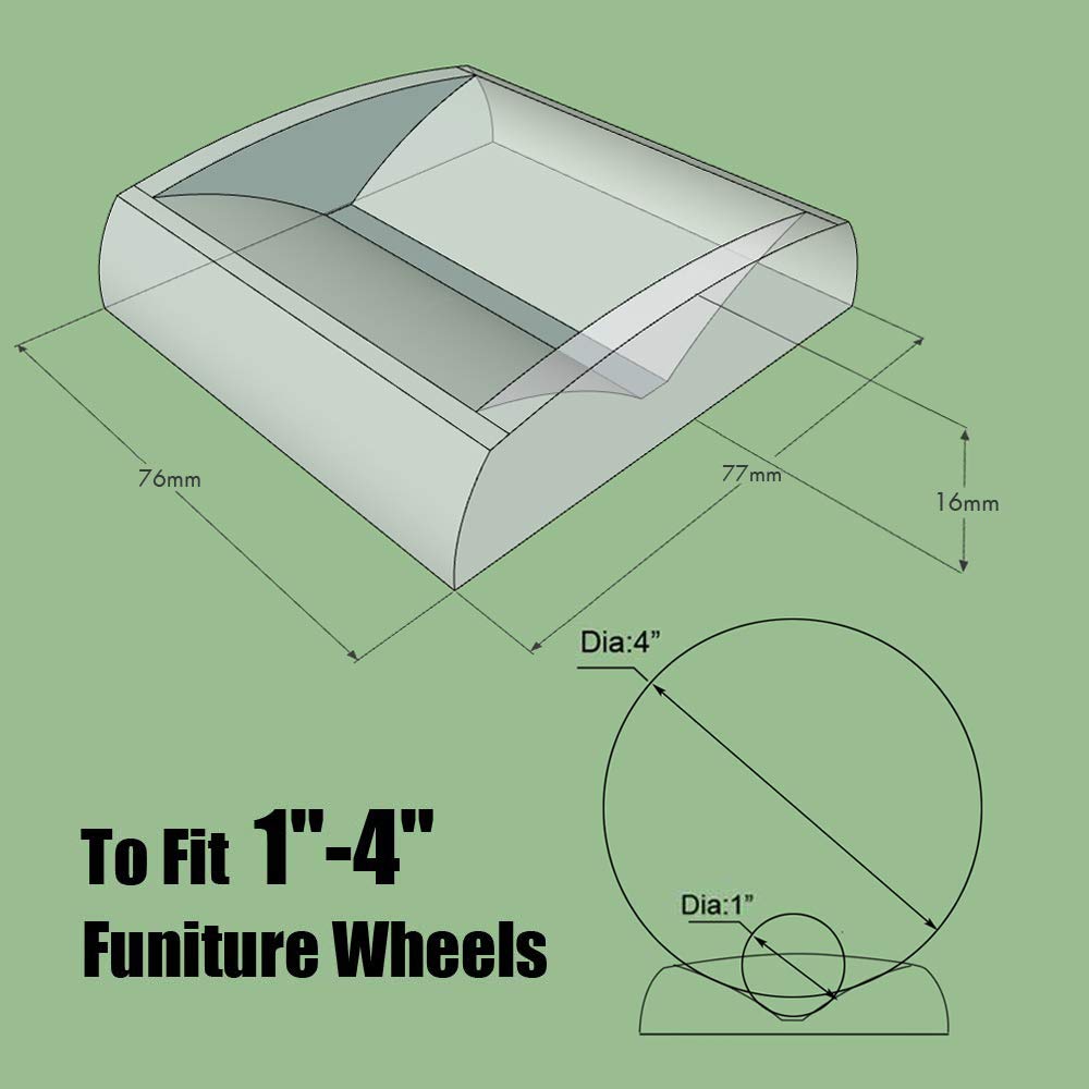 Bed Stoppers & Furniture Cups 3"x3"