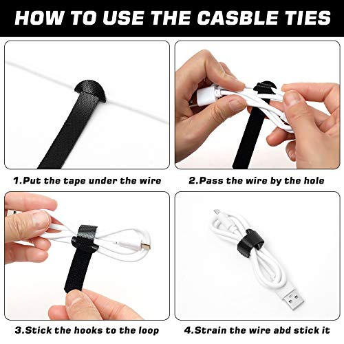 150PCS Reusable Fastener Straps