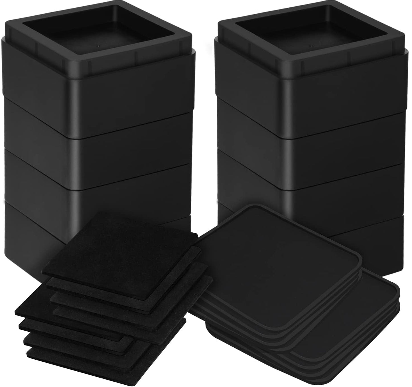 Bed Risers 2 Inch - Pack of 8 - Adjustable Furniture Risers 2 & 4 inch