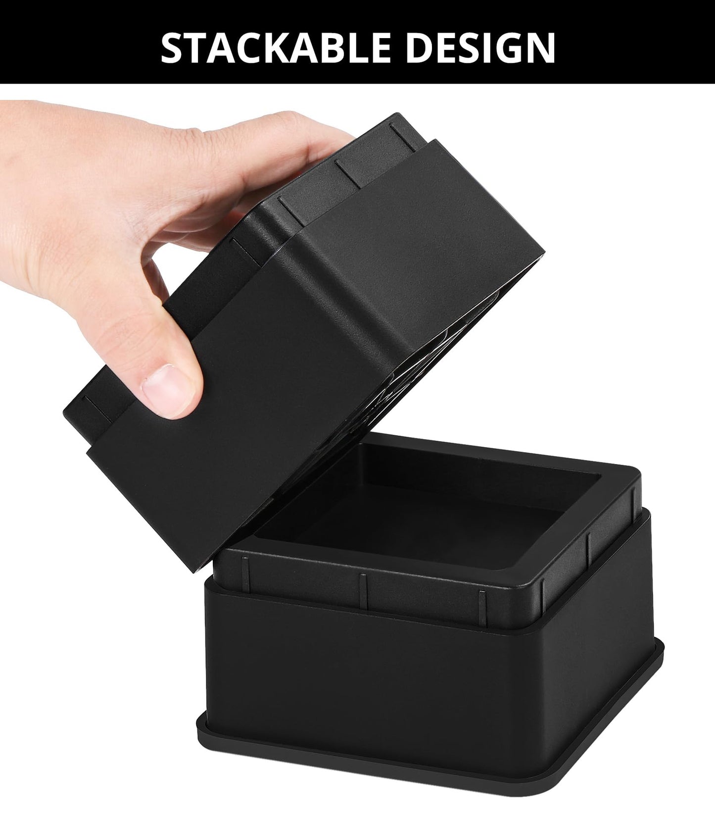 Bed Risers 2 Inch - Pack of 8 - Adjustable Furniture Risers 2 & 4 inch