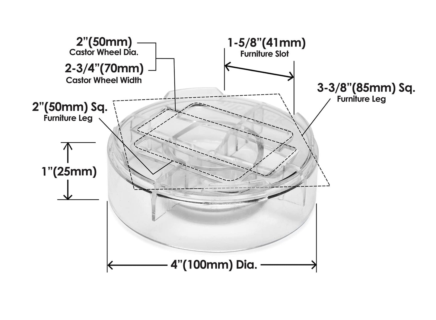 1 Inch Adjustable Bed Risers/Furniture Risers