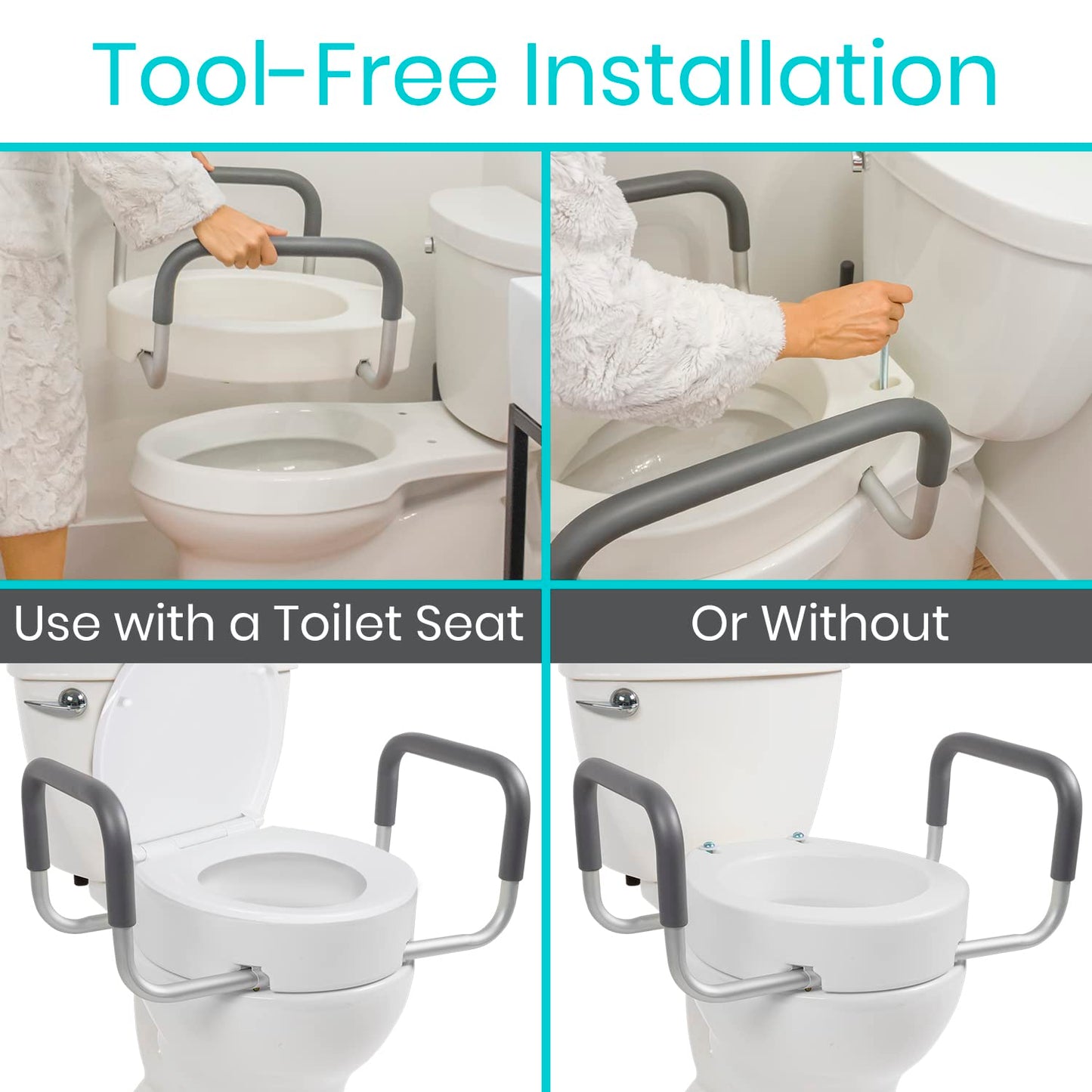 Vive Toilet Seat Risers with Handles