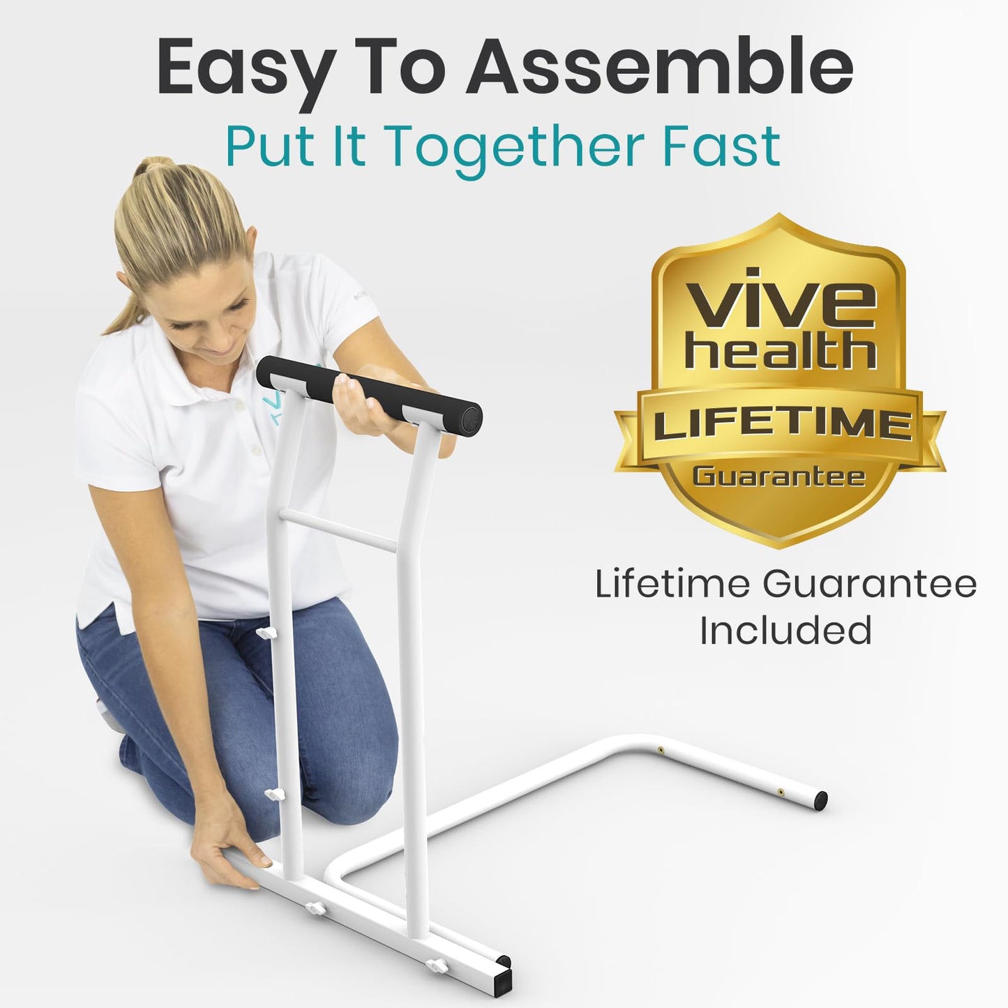 Vive Stand Alone Toilet Safety Frame w/Handles