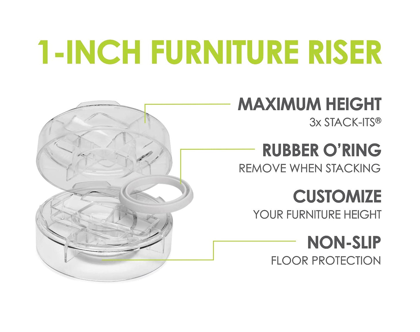 1 Inch Adjustable Bed Risers/Furniture Risers