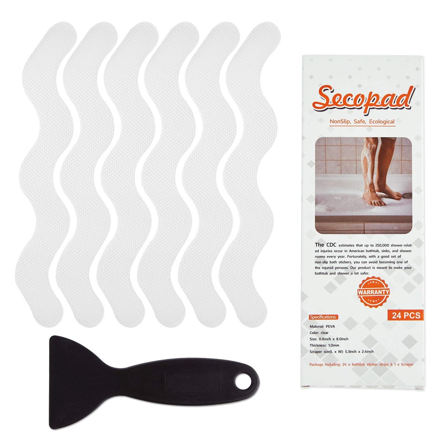 Anti Slip Shower Stickers 24 PCS