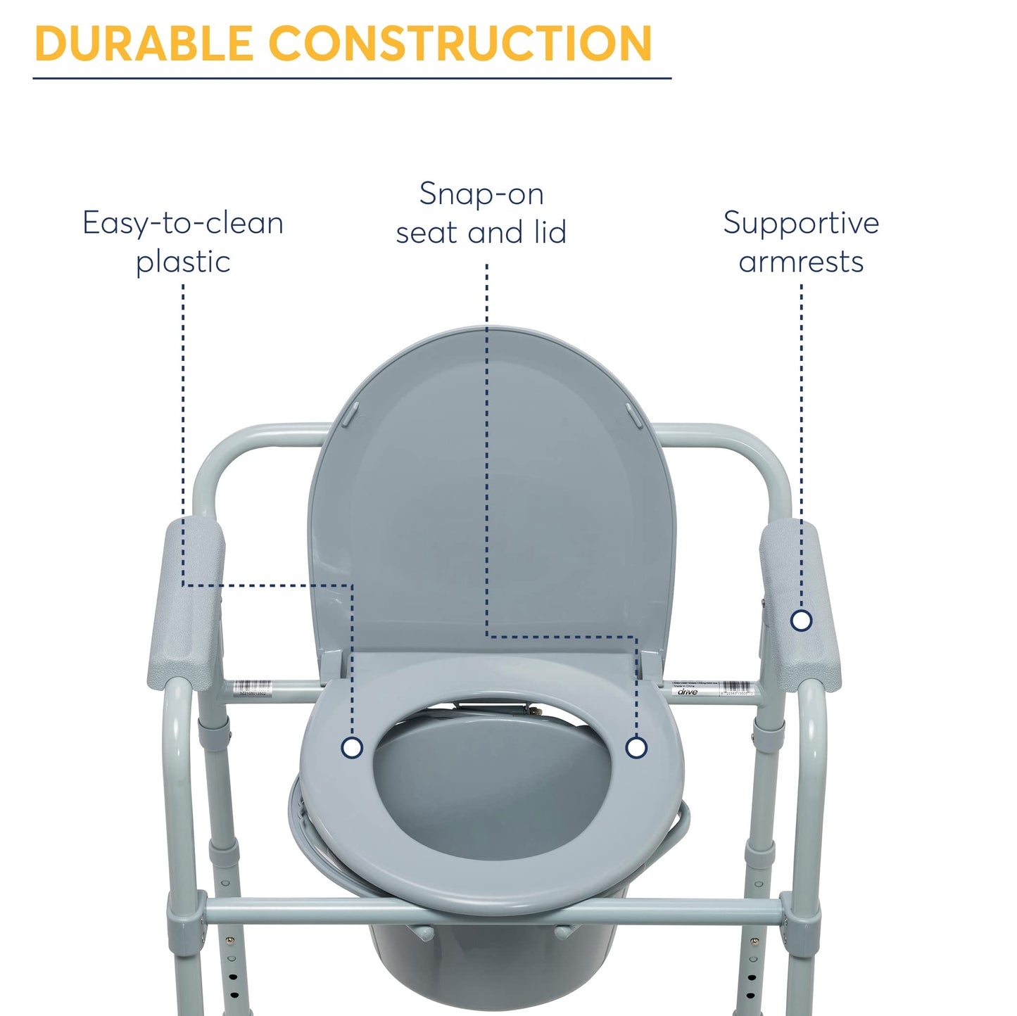 Folding Steel Bedside Commode