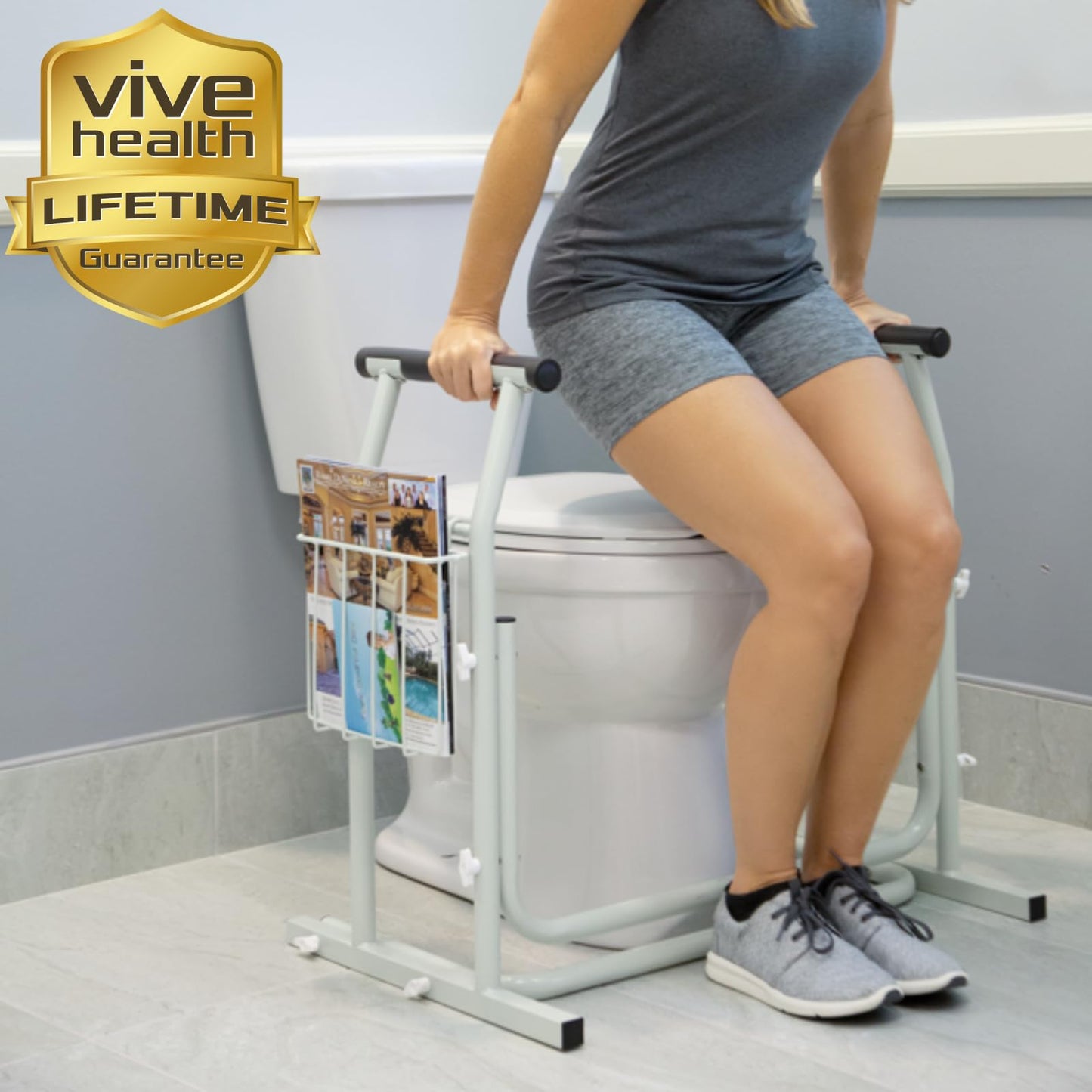 Vive Stand Alone Toilet Safety Frame w/Handles