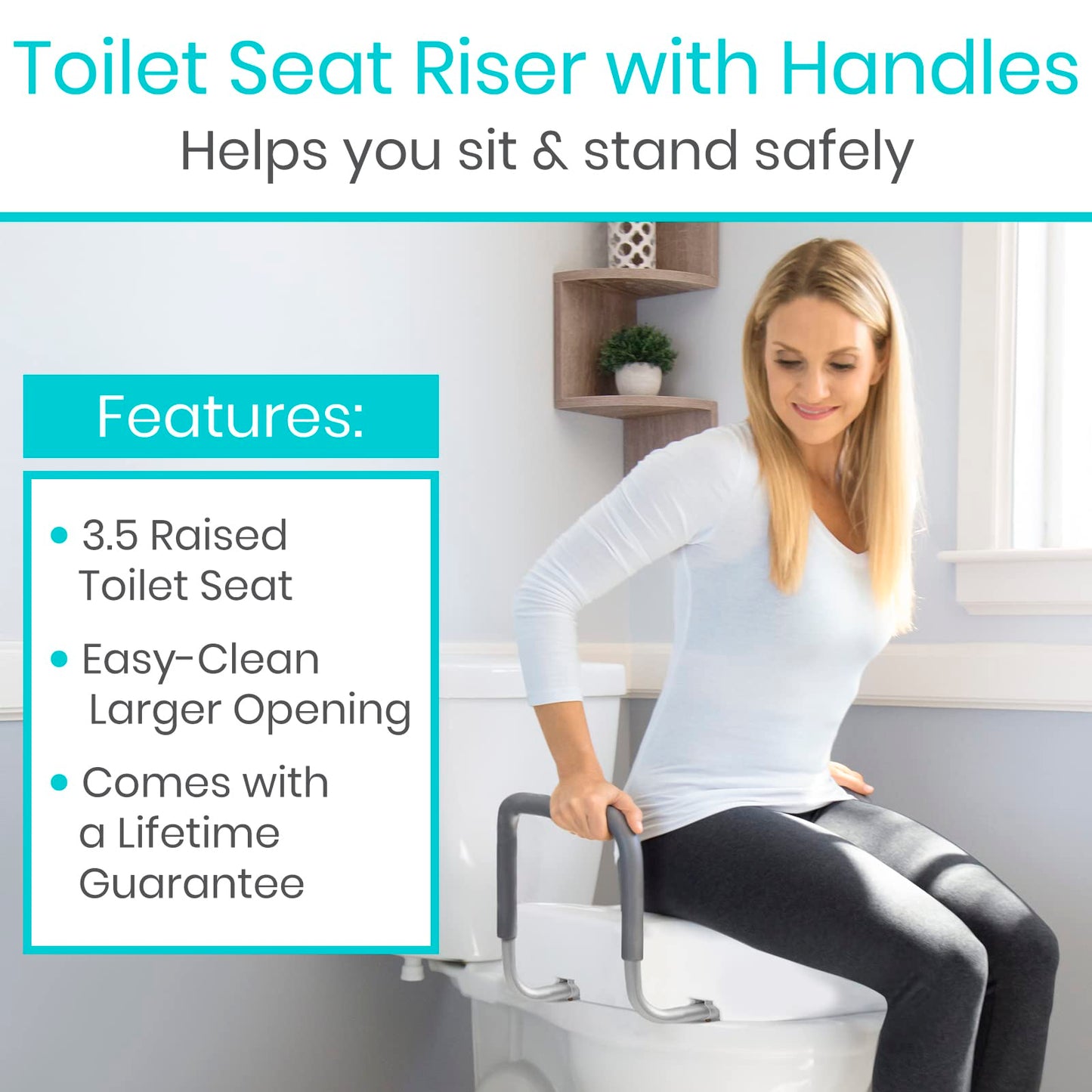 Vive Toilet Seat Risers with Handles