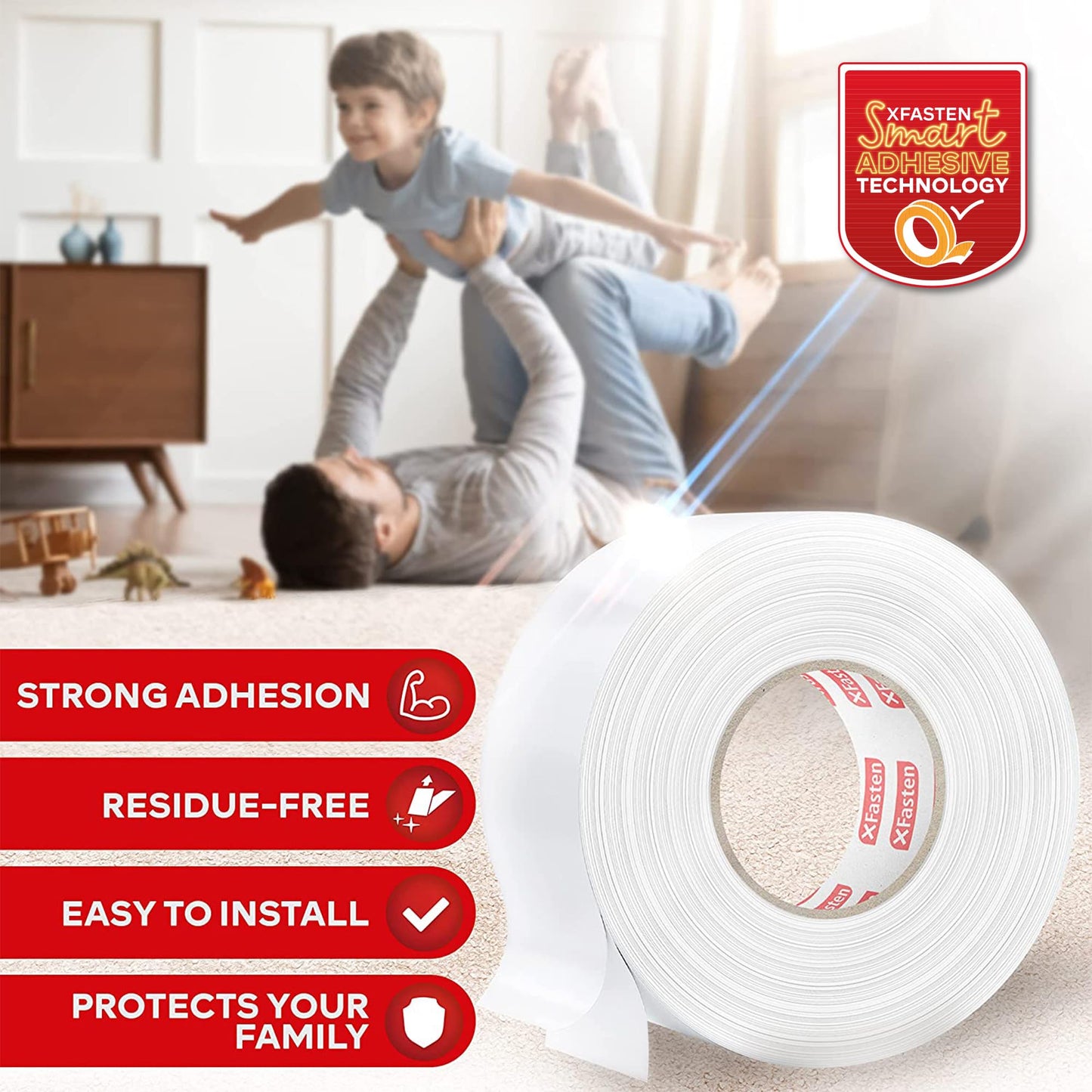 XFasten Double Sided Carpet Tape