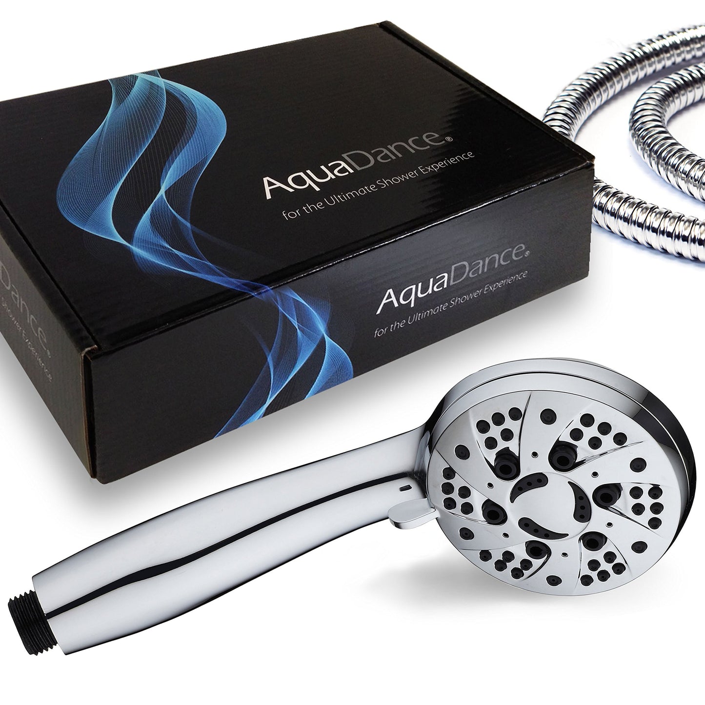 High Pressure 6-Setting Handheld Shower with Hose