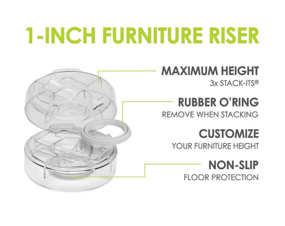 1 Inch Adjustable Bed Risers/Furniture Risers
